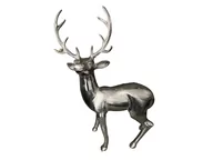 Ozdoby bożonarodzeniowe - RENIFER Z METALU DUŻY DEKORACJA CHROM 68 CM - miniaturka - grafika 1