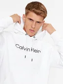 Bluzy męskie - Calvin Klein Bluza Hero K10K111345 Biały Regular Fit - miniaturka - grafika 1