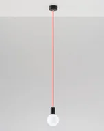 Lampy sufitowe - Sollux Lighting Lampa Wisząca Edison czerwona - SL.0155 - miniaturka - grafika 1