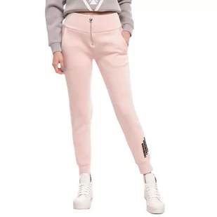 Spodnie damskie Guess Huda dresowe różowe joggery-M - Spodnie damskie - miniaturka - grafika 1