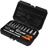 Zestawy narzędziowe - NEO Zestaw kluczy nasadowych 1/4", 23 szt., satynowy 10-231 - miniaturka - grafika 1