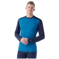 Koszulki sportowe męskie - Męska koszulka Smartwool M Classic Thermal Merino Base Layer Crew Boxed Rozmiar: XL / Kolor: niebieski/jasnoniebieski - miniaturka - grafika 1