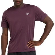 Koszulki męskie - Koszulka New Balance MT41253PLN - fioletowa - miniaturka - grafika 1