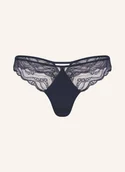 Majtki damskie - Calvin Klein Stringi Sensual Strech Lace blau - miniaturka - grafika 1