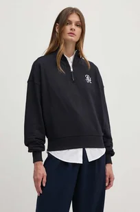 Tommy Hilfiger bluza bawełniana damska kolor granatowy z aplikacją WW0WW43337 - Bluzy damskie - miniaturka - grafika 1