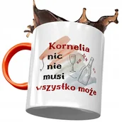 Kubki - Kubek Pomarańczowy Dla Kornelii Na Prezent z Nadrukiem ze Zdjęciem + Opakowanie na prezent (wzór 01) - miniaturka - grafika 1