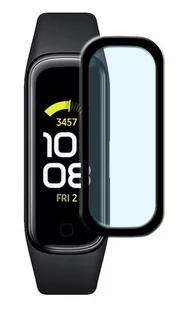 Szkło Hybrydowe Full Glue 5D Do  Samsung Galaxy Fit 2 R220 Czarny - Akcesoria do smartwatchy - miniaturka - grafika 1