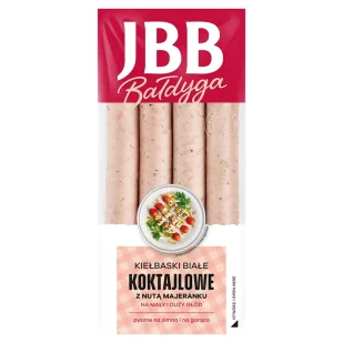 JBB Bałdyga Kiełbaski białe koktajlowe z nutą majeranku 190 g - Kiełbasa i wędliny - miniaturka - grafika 1