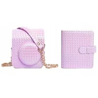 Torby fotograficzne i futerały - Pokrowiec LOVEINSTANT Instax Mini 12 Fioletowy + Album (32 stron) - miniaturka - grafika 1