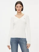 Swetry damskie - Gant Sweter 4800101 Biały Slim Fit - miniaturka - grafika 1