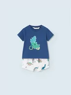 Spodenki damskie - Mayoral Komplet t-shirt i szorty sportowe 1267 Kolorowy Regular Fit - miniaturka - grafika 1