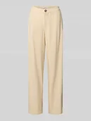 Spodnie damskie - Spodnie lniane o luźnym kroju z mieszanki wiskozy i lyocellu - miniaturka - grafika 1