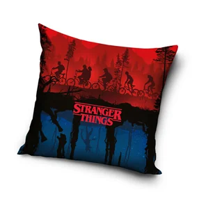 Carbotex, Stranger Things, Poszewka na poduszkę, 40x40 cm - Kołdry i poduszki dla dzieci - miniaturka - grafika 1