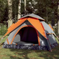 Namioty i tipi dla dzieci - The Living Store Namiot 4-os. - szaro-pomarańczowy - szybkie rozkładanie - Namiot - miniaturka - grafika 1