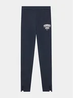 Legginsy - Tommy Hilfiger Legginsy Varsity KG0KG07310 Granatowy Slim Fit - miniaturka - grafika 1