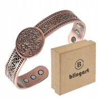 Bransolety męskie - Bransoletka miedziana magnetyczna męska YGGDRASIL drzewko życia BLINGART - miniaturka - grafika 1