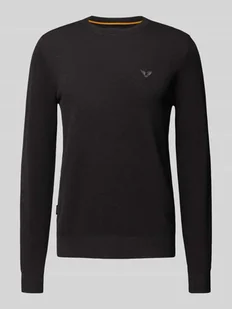 Sweter z dzianiny z wyhaftowanym logo model ‘Ricecorn’ - Swetry męskie Sweter z dzianiny z wyhaftowanym logo model ‘Ricecorn’ - Swetry męskie - miniaturka - grafika 1