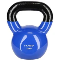 Kettlebell - HMS KNV10 BLUE KETTLEBELL ŻELIWNY POKRYTY WINYLEM - miniaturka - grafika 1