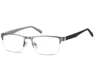 Okulary korekcyjne, oprawki, szkła - Żyłkowe oprawki korekcyjne zerówki okulary 601A szare - miniaturka - grafika 1