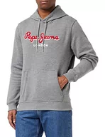 Bluzy męskie - Pepe Jeans Lamont Bluza męska, Szary (Ciemny Szary Marl), XXL - miniaturka - grafika 1