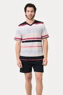 Piżamy męskie - Piżama męska VINCENTE L Jasnobeżowy - miniaturka - grafika 1