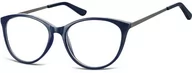 Okulary korekcyjne, oprawki, szkła - Sunoptic Okulary oprawki zerówki korekcyjne Kocie Unisex AC27C ciemnogranatowe - miniaturka - grafika 1