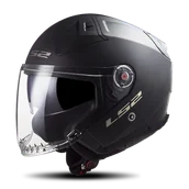 Kaski motocyklowe - Kask Otwarty LS2 OF603 INFINITY II Matowy CzarnyXS - miniaturka - grafika 1