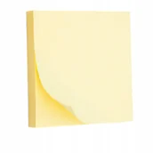 Etykiety samoprzylepne i bloki etykiet - Karteczki kolorowe samoprzylepne kostka biurowa 75x75 mm 100 k notes żółty - miniaturka - grafika 1