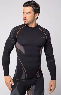 Koszulki sportowe męskie - SPAIO D/R EXTREME-PRO koszulka termoaktywna męska, Kolor czarno-pomarańczowy, Rozmiar L, Spaio - grafika 1