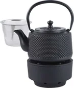 Dzbanki i imbryki - Żeliwny dzbanek do herbaty z podgrzewaczem 0.8L Dzbanek z filtrem 0.8L Kinghoff Kh-1847 - miniaturka - grafika 1
