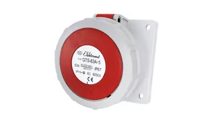 Gniazdo tablicowe skośne 63A/400V 5P IP67 6h 3P+N+Z GTS 63/5 921828 - Osprzęt siłowy - miniaturka - grafika 1