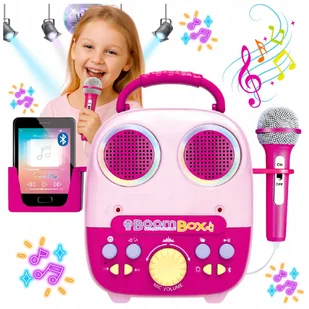 Mikrofon Karaoke dla Dzieci Zestaw Głośnik Bluetooth LED BoomBox Prezent - Instrumenty muzyczne dla dzieci Mikrofon Karaoke dla Dzieci Zestaw Głośnik Bluetooth LED BoomBox Prezent - Instrumenty muzyczne dla dzieci - miniaturka - grafika 1