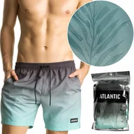 Kąpielówki męskie - Kąpielówki męskie ukryty WODNY NADRUK szorty plażowe ATLANTIC KMB-217 - XXL - miniaturka - grafika 1