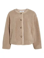 Kurtki damskie - Vila Kurtka pluszowa "Vilyly" w kolorze beżowym - miniaturka - grafika 1