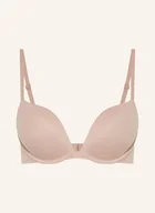 Biustonosze - Calvin Klein Biustonosz Push-Up Perfectly Fit beige - miniaturka - grafika 1