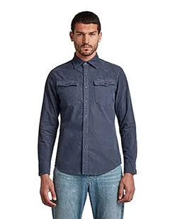 G-STAR RAW Męska koszula 3301 Slim, Niebieski (Luna Blue Gd C436-c635), XS - Koszule męskie - miniaturka - grafika 1