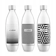 Shakery i bidony sportowe - Sodastream SodaStream TriPack butelki 3x1l Blac&amp;White 0000011437 - miniaturka - grafika 1