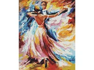 Malowanie po numerach - Obraz Malowanie Po Numerach Rama 40X50Cm Para W Tańcu - miniaturka - grafika 1