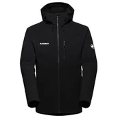 Kurtki męskie - Męska kurtka softshellowa Mammut Ultimate Comfort SO Hooded Jacket Men Rozmiar: M / Kolor: czarny - miniaturka - grafika 1