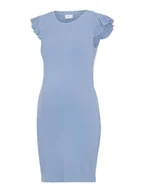 Sukienki ciążowe - MAMALICIOUS Damska sukienka koktajlowa Mldalia S/L z dżerseju z krótkim rękawem A, niebieski, L - miniaturka - grafika 1