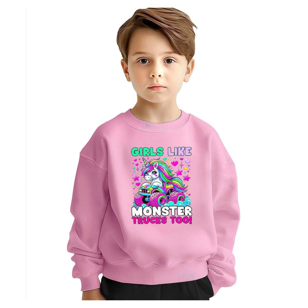 BLUZA DZIECIĘCA MONSTER TRUCK JEDNOROŻEC 104 DLA CHŁOPCA DZIEWCZYNKI