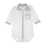Body dla niemowląt - Body niemowlęce Don biały z szarym 62 - miniaturka - grafika 1