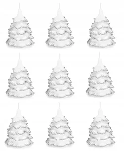 9x świeczki świąteczne choinka 10cm końców srebrna - Świece - miniaturka - grafika 1