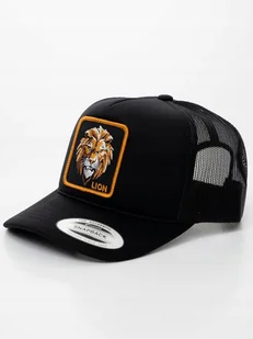 Czapka Z Daszkiem Trucker Czarna z Lwem MyStars LEW MĘSKA DAMSKA UNI MODNA - Czapki i chusty sportowe męskie - miniaturka - grafika 1