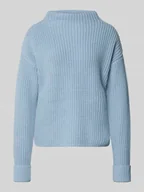 Swetry damskie - Golf o kroju regular fit z mieszanki bawełny model ‘SELMA’ - miniaturka - grafika 1