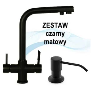 STELLMAN MADIO czterodrożna bateria kuchenna + dozownik CZARNA - Baterie kuchenne - miniaturka - grafika 2