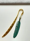 Zakładki do książek - Złota Duża Antyczna Zakładka Do Książki Liść Gift - miniaturka - grafika 1