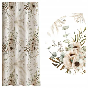 GOTOWE ZASŁONY NA ŻABKI TAŚMIE 140X250 ZASŁONA WZÓR 008 SKRÓCENIE - Zasłony - miniaturka - grafika 1