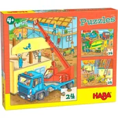Puzzle - Puzzle Prace na budowie 3w1 Haba - miniaturka - grafika 1