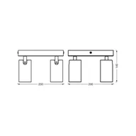 Lampy sufitowe - OSRAM Reflektor sufitowy OCTAGON PLATE, biały, 4-punktowa, GU10-LED, 927 możliwość ściemniania, biały / opal, salon / jadalnia, metal, nowoczesny - miniaturka - grafika 1